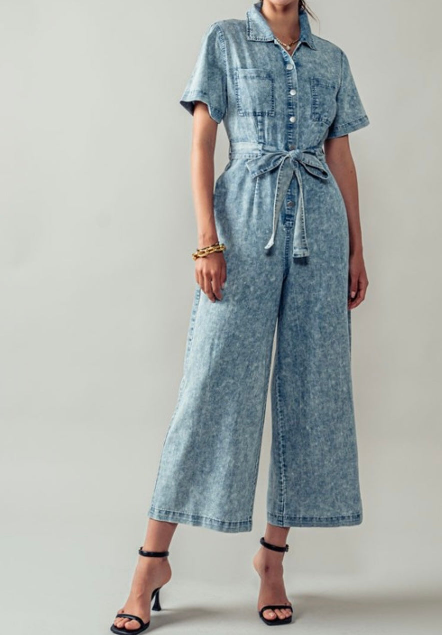 1540 Acid Wash Jumpsuit