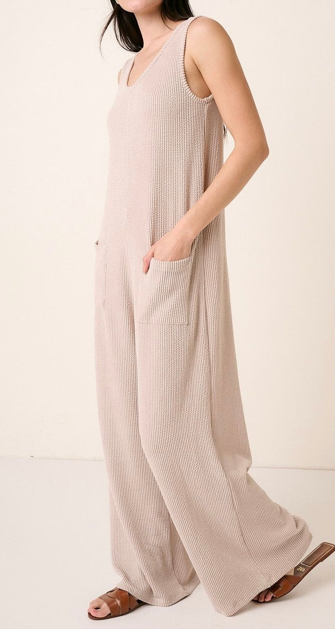 1367 Rib Knit Jumpsuit