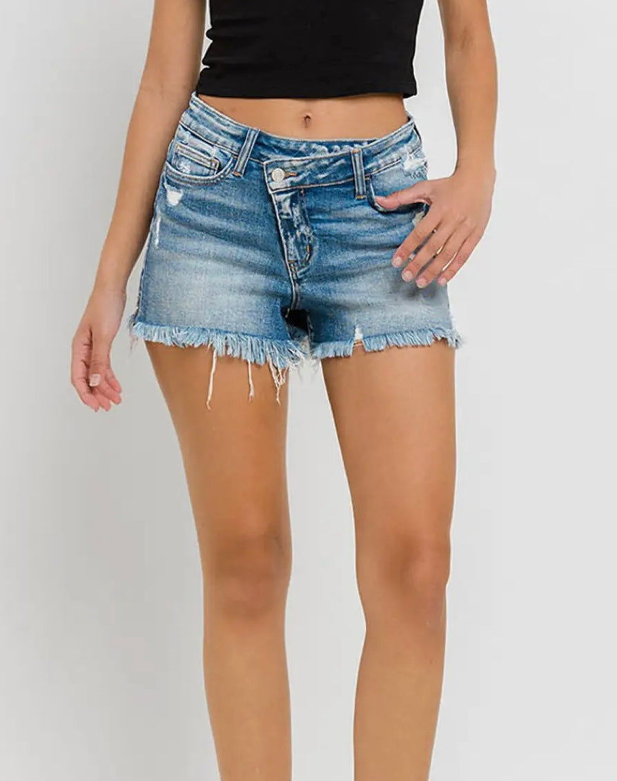 1391 High Rise Criss Cross Shorts