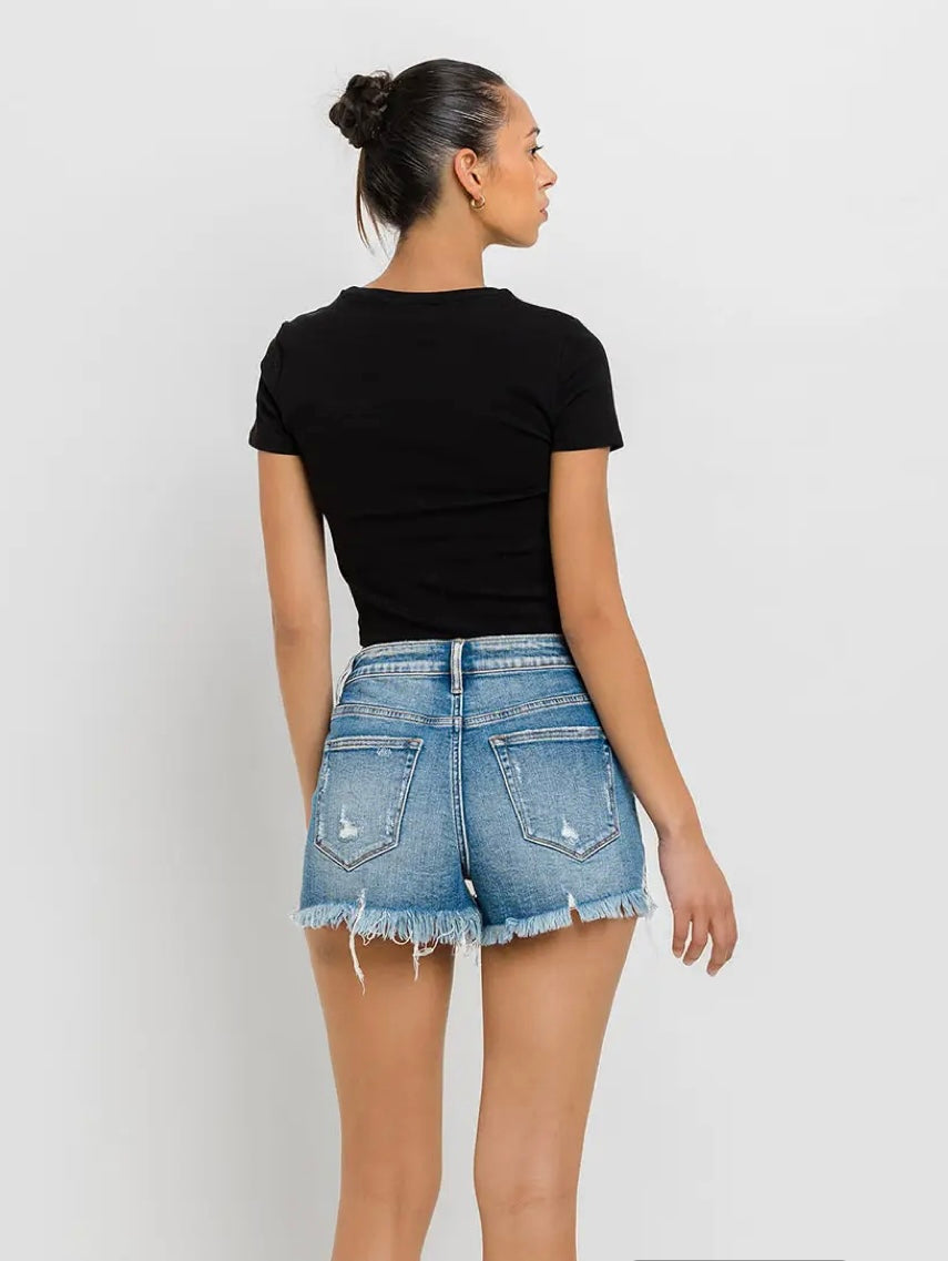 1391 High Rise Criss Cross Shorts