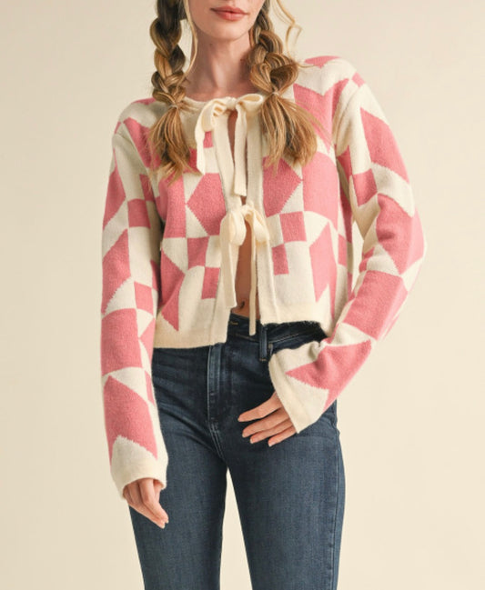 1501 Bow Front Sweater Cardigan