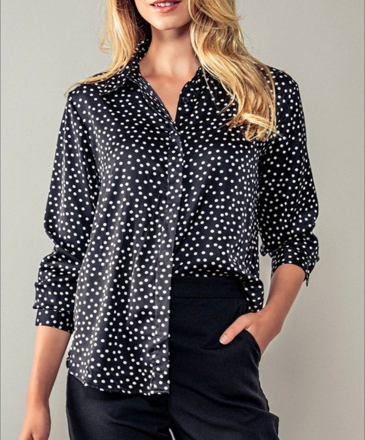 1542 Casual Vogue Dot Blouse